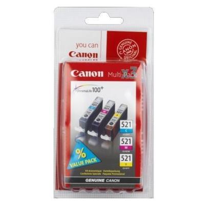 Canon CLI-521 value pack cyaan/magenta/geel