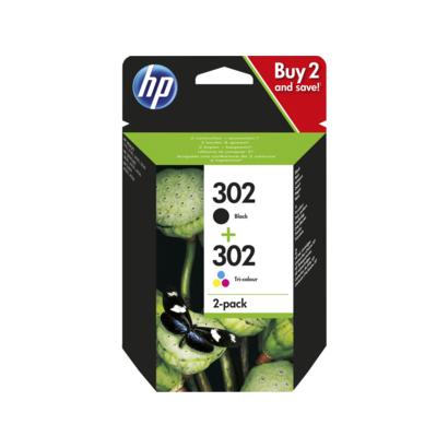 HP 302 Combo zwarte/drie-kleuren inktcartridges
