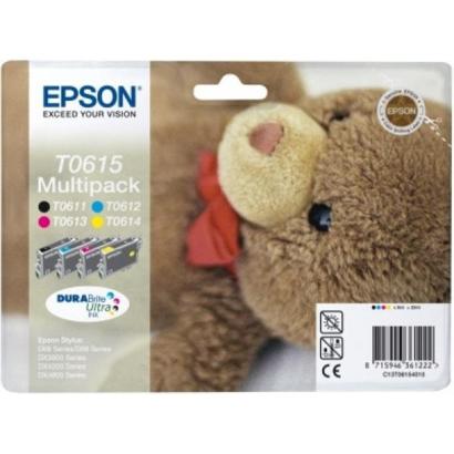 Epson T0615 DURABrite Multipack zwart/cyaan/magenta/geel