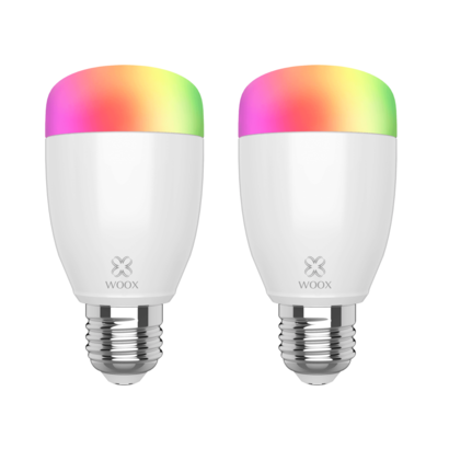 2-pack Woox R5085 Diamond slimme E27 LED lamp WiFi RGB