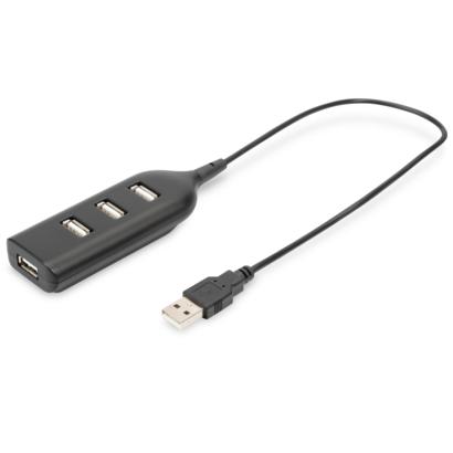 Digitus Assmann 4-poorts hub USB 2.0 zwart