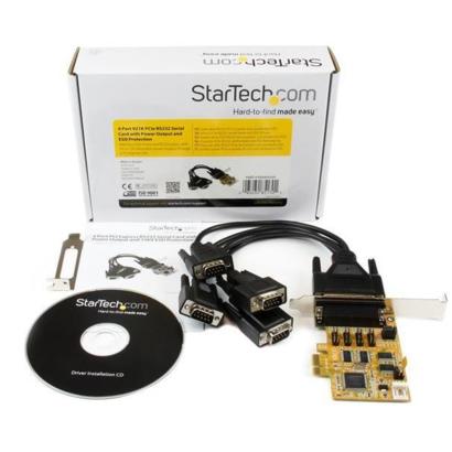 StarTech 4x ESD Seriele RS232 LP PCI-E 1x p/n PEX4S553S