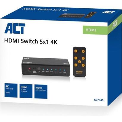 ACT 5 poorts HDMI switch 3D & 4K ondersteuning