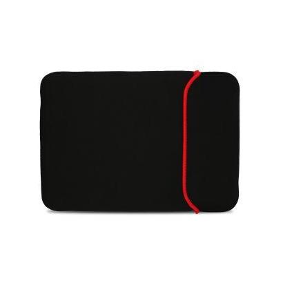 12" dubbelzijdige beschermhoes tablet/netbook zwart/rood