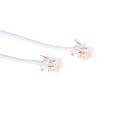 ACT RJ11 Telefoonkabel 1 meter M/M wit