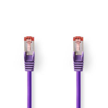 Paarse CAT6 S/FTP netwerkkabel 1 meter