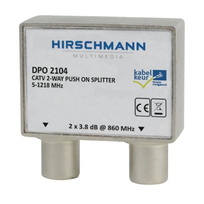 Hirschmann Coax opdruk splitter met F connector 2 uitgangen