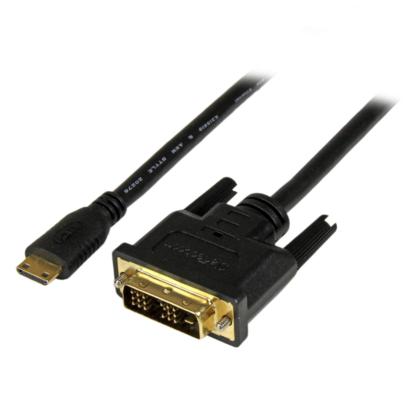 StarTech Mini HDMI naar DVI-D adapterkabel M/M 2 meter zwart