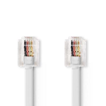 Nedis RJ11 Telefoonkabel 10 meter M/M wit
