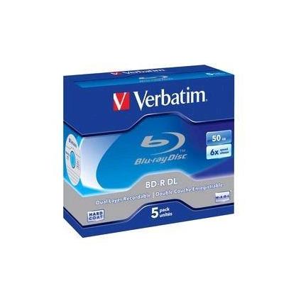 Verbatim BD-R 50GB DL 5 stuks Jewelcase