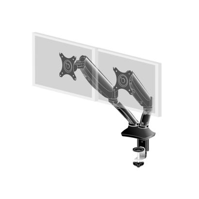 iiyama dubbele gasveer monitor arm tot 27" zwart