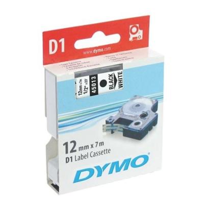 Dymo 45013 label D1 zwart/wit 12mm x 7m