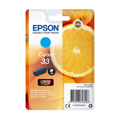 Epson 33 Claria Premium cyaan inktcartridge