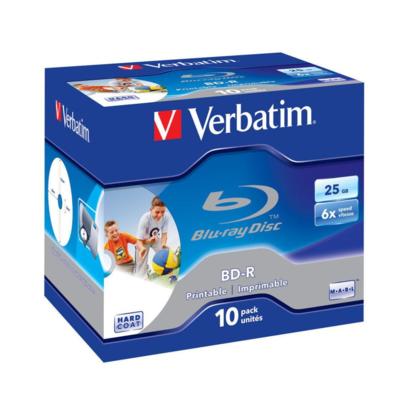 Verbatim BD-R 25GB SL Printable 10 stuks Jewelcase