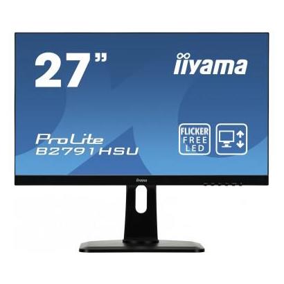 27" iiyama B2791HSU-B1 LED Pivot 1ms DSub/HDMI/DP/USB/Spks