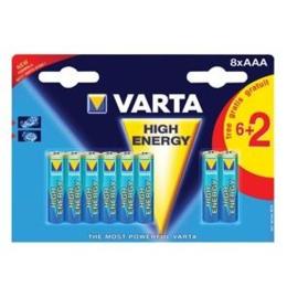 Varta High Energy LR03 AAA batterij 6+2 Gratis