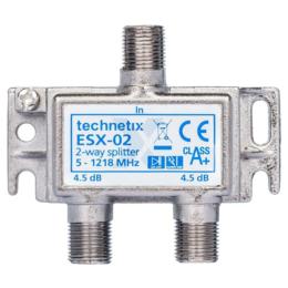 Technetix tweevoudige Coax splitter met F-connectors