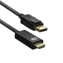 ACT Displayport naar HDMI adapterkabel M/M  1,8m