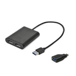 i-Tec USB 3.0 en USB-C naar 4K Dual Displayport videoadapter