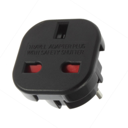 Euro adapter 110/240V - UK plug naar EU zwart