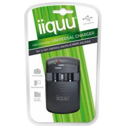 iiquu USB batterij oplader voor Li-Ion accu's, AA en AAA