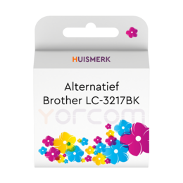 Huismerk Brother Cartridge, alternatief voor LC-3217BK zwart