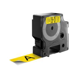 Dymo 53718 label D1 zwart/geel 24mm x 7m