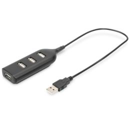 Digitus Assmann 4-poorts hub USB 2.0 zwart