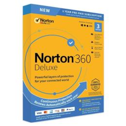 Norton 360 Deluxe 3-Device + 25GB Cloud 1-jaar (Download)
