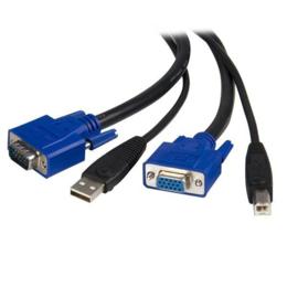 StarTech 2-in-1 USB VGA KVM kabel 1,8m
