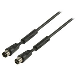 Valueline 100Hz Coax verbindingskabel M/F 5m zwart
