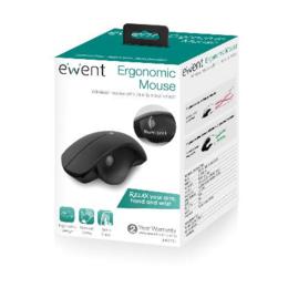 Ewent EW3151 draadloze ergonomische muis zwart