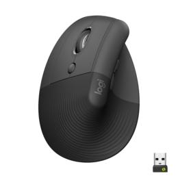 Logitech Lift linkshandige verticale draadloze muis graphite