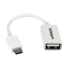StarTech Micro USB naar USB OTG adapter M/F 12cm wit