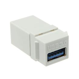 ACT Keystone koppelstuk USB-A F/F wit