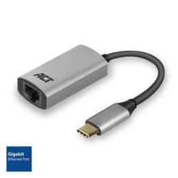 ACT USB-C naar Gigabit netwerkadapter aluminium