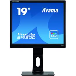 19" iiyama B1980D-B1 LED Pivot 5ms D-Sub/DVI zwart