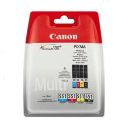 Canon CL-551 value pack zwart/cyaan/magenta/geel