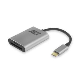 ACT AC7054 USB-C kaartlezer voor SD/micro SD aluminium