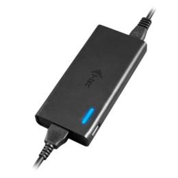 i-Tec 77W Universele USB-C laptop adapter + USB-A zwart