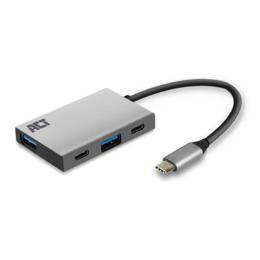 ACT USB-C hub met 2x USB-C en 2x USB-A