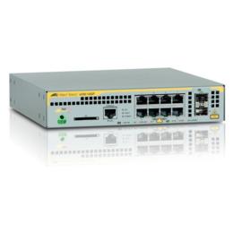 Allied Telesis 8-poorts Gbit L2+ managed PoE switch + 2x SFP