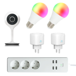 Woox Smart Home kit 2x Plug, 2x Lamp, Camera & Stekkerdoos