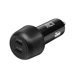 ACT 2-poorts USB-C Fast Charge Autolader 45W +Power Delivery
