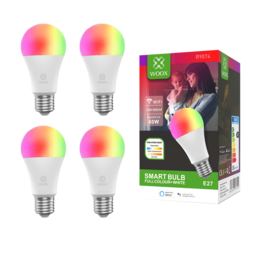 4-pack Woox R9074 Slimme E27 LED lamp WiFi RGB