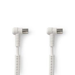 Nedis Coaxkabel 120dB M/F haaks 3m wit