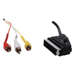 HQ Scart naar 3x RCA adapterkabel 1,5m