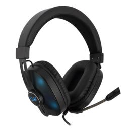 Ewent Play PL3321 over-ear gaming RGB headset zwart