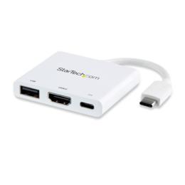 StarTech USB-C Multipoort video adapter met HDMI wit