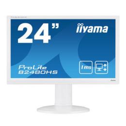 23,6" iiyama B2480HS-W2 Wit Pivot 2ms DSub/DVI/HDMI + Spk